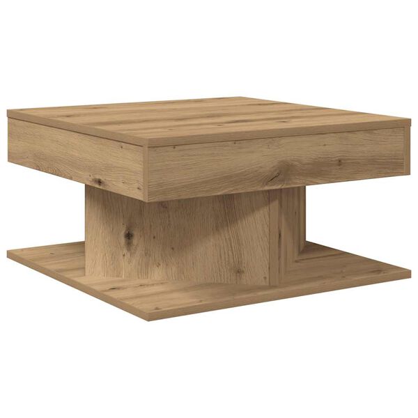 vidaXL Table basse ch&ecirc;ne artisanal 55x55x30 cm bois d'ing&eacute;nierie