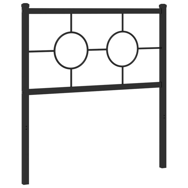 vidaXL Tête de lit métal noir 80 cm