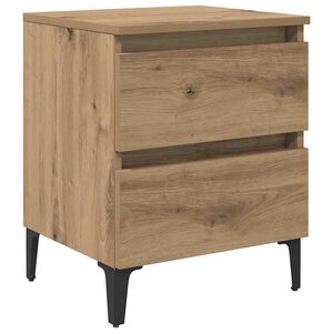 vidaXL Cabinet de chevet Ch&ecirc;ne artisanal 40 x 35 x 50 cm