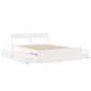 vidaXL Cadre de lit sans matelas blanc 140x200 cm bois de pin massif