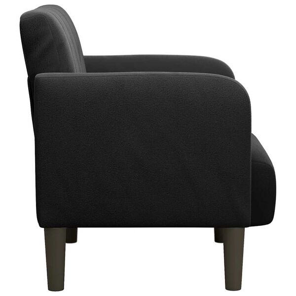 vidaXL Fauteuil avec accoudoirs noir 54 cm velours
