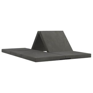 vidaXL Canap&eacute;-lit pliable 140 x 67 x 45 cm Gris fonc&eacute;