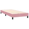 vidaXL Sommier &agrave; lattes de lit avec matelas et LED rose 80x220 cm velours