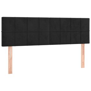vidaXL T&ecirc;tes de lit 2 pcs Noir 72x5x78/88 cm Velours
