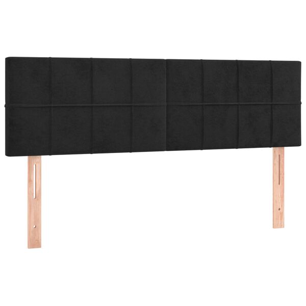vidaXL Têtes de lit 2 pcs Noir 72x5x78/88 cm Velours