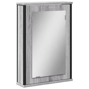 vidaXL Armoire &agrave; miroir de salle de bain sonoma gris bois d&rsquo;ing&eacute;nierie
