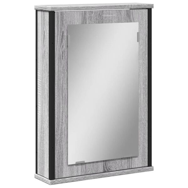 vidaXL Armoire &agrave; miroir de salle de bain sonoma gris bois d&rsquo;ing&eacute;nierie