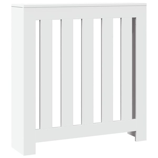vidaXL Cache-radiateur blanc 78x20x82 cm bois d'ing&eacute;nierie