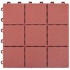 vidaXL Carreaux de terrasse 10 pcs Rouge 30,5x30,5 cm Plastique