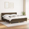 vidaXL Sommier &agrave; lattes de lit avec matelas Marron fonc&eacute; 160x200 cm
