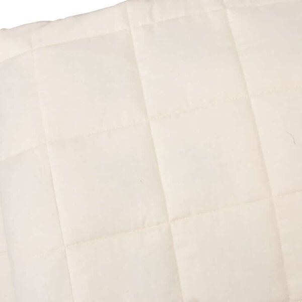 vidaXL Couverture lest&eacute;e Cr&egrave;me clair 138x200 cm 10 kg Tissu