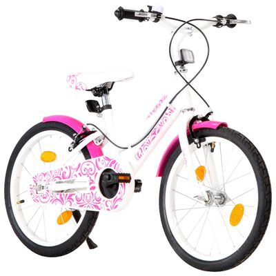 vidaXL Vélo pour enfants 18 pouces Rose et blanc