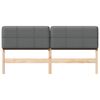 vidaXL T&ecirc;te de lit capitonn&eacute;e Marron et gris clair 200 cm Pin massif