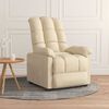 vidaXL Fauteuil inclinable Crème Tissu