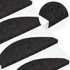 vidaXL Tapis d'escalier auto-adh&eacute;sifs 10 pcs anthracite 65x22,5x3,5 cm