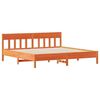 vidaXL Cadre de lit sans matelas cire marron 200x200cm bois pin massif