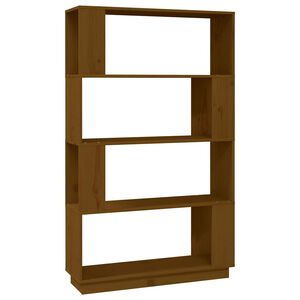 vidaXL Biblioth&egrave;que/Cloison Marron miel 80x25x132 cm Bois massif