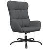 vidaXL Chaise de relaxation Gris fonc&eacute; Tissu