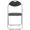 vidaXL Chaises pliantes &agrave; manger lot de 4 noir similicuir