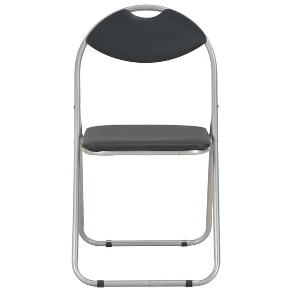 vidaXL Chaises pliantes &agrave; manger lot de 4 noir similicuir