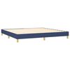 vidaXL Sommier &agrave; lattes de lit avec matelas Bleu 200x200 cm Tissu