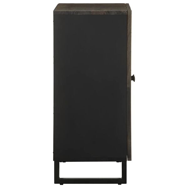 vidaXL Buffet noir 60x33x75 cm bois massif de manguier