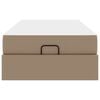 vidaXL Cadre de lit avec matelas avec matelas 2 pcs Tan PVC