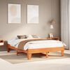 vidaXL Cadre de lit sans matelas cire marron 150x200cm bois pin massif