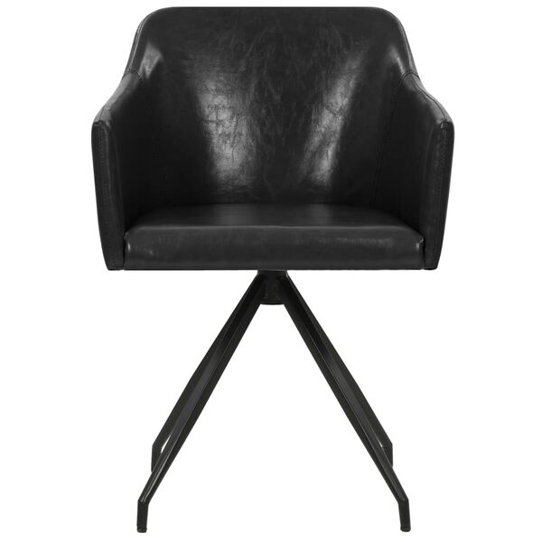 vidaXL Chaises &agrave; manger pivotantes lot de 2 noir similicuir