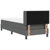 vidaXL Lit &agrave; ressorts avec matelas Gris fonc&eacute; 200 x 80 cm tissu