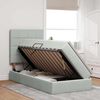 vidaXL Lit avec rangement et matelas Gris clair 100 x 200 cm Velours