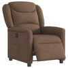 vidaXL Fauteuil inclinable &eacute;lectrique Marron Tissu