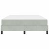 vidaXL Lit &agrave; ressorts avec matelas Gris clair 160 x 200 cm tissu