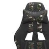 vidaXL Chaise de jeu pivotante Noir et camouflage Similicuir