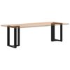 vidaXL Pieds de table &agrave; manger en T, 2 pi&egrave;ces, noir, 50 x 35 x (72-73) cm, acier