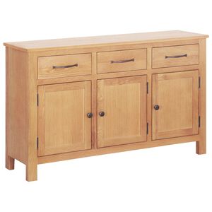vidaXL Buffet Marron 112 x 33.5 x 70 cm Ch&ecirc;ne massif