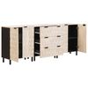 vidaXL Buffet 3 pcs Finition Lavage Blanc 180 x 33 x 75 cm