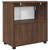 vidaXL Cabinet de salle de bain avec porte Ch&ecirc;ne brun 61 x 35 x 64 cm