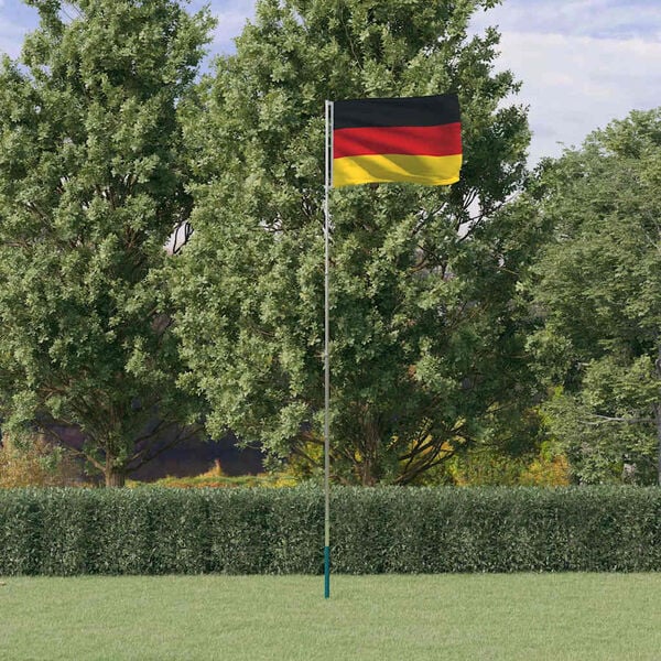 vidaXL Drapeau de l'Allemagne et m&acirc;t 5,5 m Aluminium