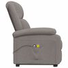 vidaXL Fauteuil de massage Taupe Tissu