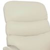 vidaXL Fauteuil de massage Blanc cr&egrave;me Similicuir