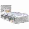 vidaXL Cadre de lit Gris B&eacute;ton 90 x 190 cm Bois de pin massif