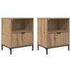 vidaXL Tables de chevet 2 pcs ch&ecirc;ne artisanal 49 x 36 x 61 cm