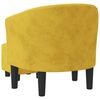 vidaXL Fauteuil avec repose-pied jaune velours