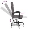 vidaXL Fauteuil de massage inclinable de bureau Gris Similicuir