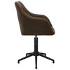 vidaXL Chaises pivotantes &agrave; manger lot de 6 marron fonc&eacute; tissu