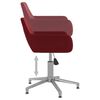 vidaXL Chaise pivotante de bureau Rouge bordeaux Velours