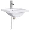 vidaXL Lavabo de salle de bains Chrome 42 x 40 x 16,5 cm m&eacute;tal