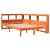 vidaXL Lit biblioth&egrave;que sans matelas cire marron 120x200 cm pin massif