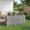 vidaXL Lit sur&eacute;lev&eacute; gabion Argent&eacute; 170 x 50 x 80 cm Acier galvanis&eacute;